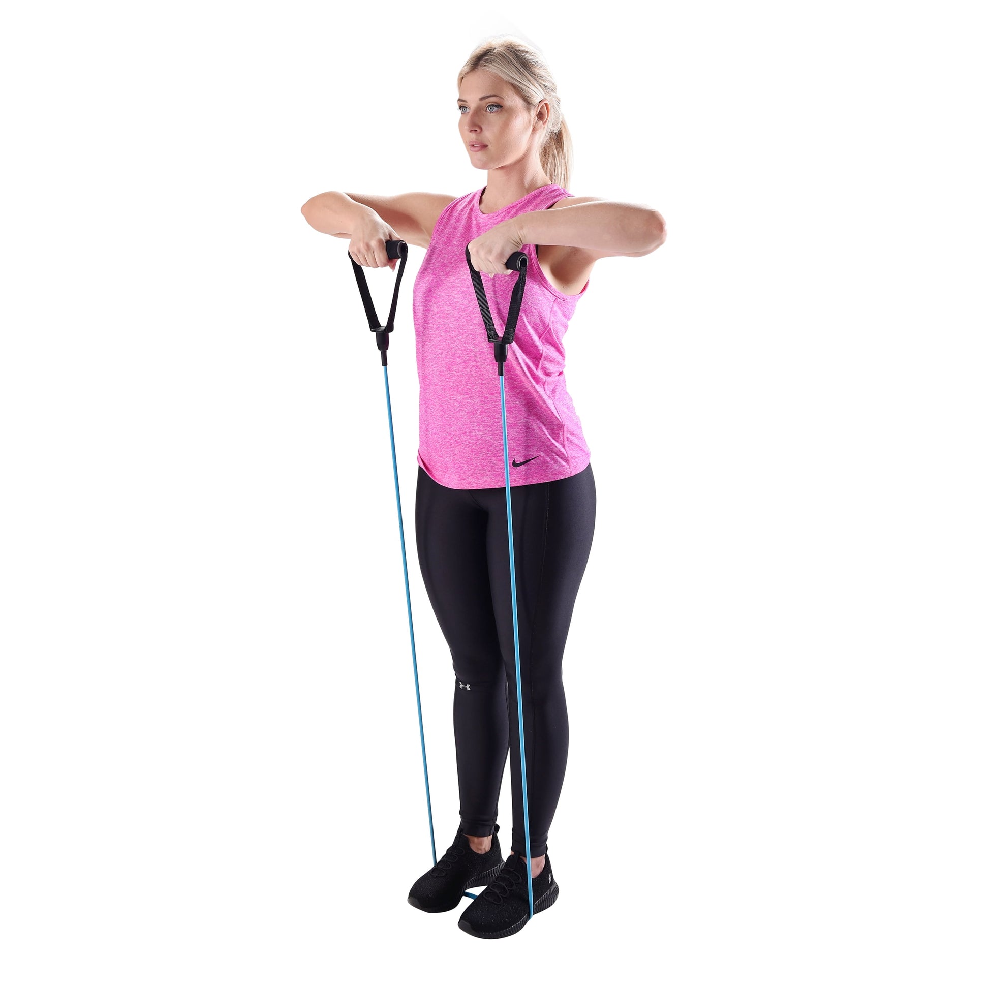 Resistance Tube Exercise Band, Medium Resistance, Purple