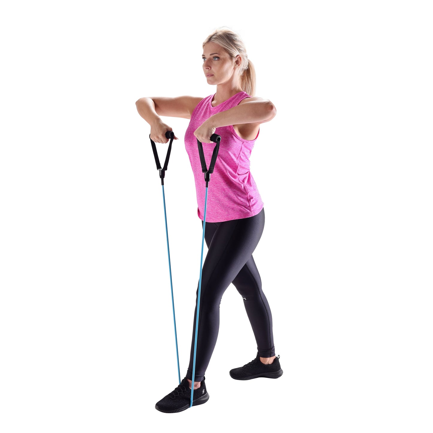 Resistance Tube Exercise Band, Medium Resistance, Purple